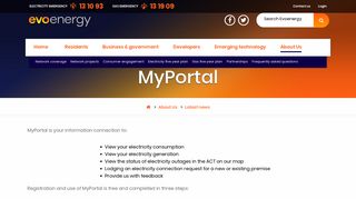 MyPortal - Evoenergy