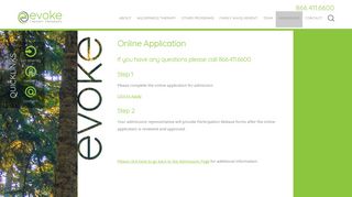 Online Application » Evoke Therapy Programs