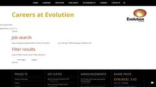 Careers at Evolution – Evolution Mining