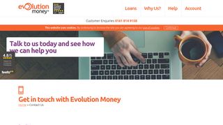 Get In Touch With Us On 0161 814 9158 | Evolution Money