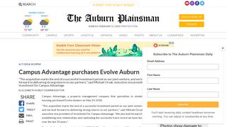 Campus Advantage purchases Evolve Auburn - The Auburn Plainsman