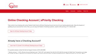 ePriority Checking - evolve Federal Credit Union