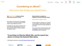 Considering an eBook? - Evolve - Elsevier