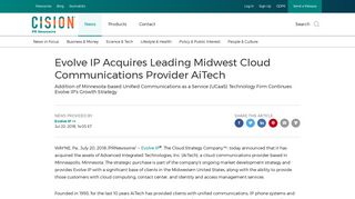 Evolve IP Acquires Leading Midwest Cloud Communications Provider ...