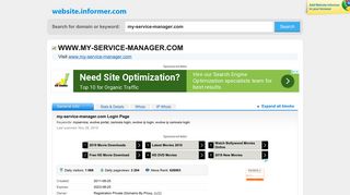 my-service-manager.com at WI. my-service-manager.com Login Page