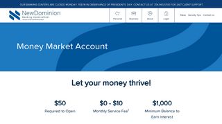 Evolve Money Market | NewDominion Bank