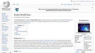 Evolve World Tour - Wikipedia