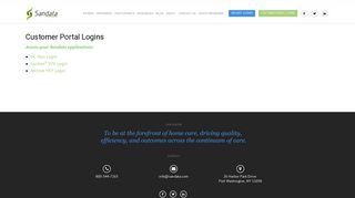 Customer Portal Logins - Sandata - Sandata Technologies