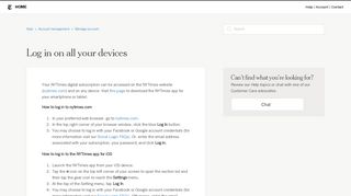 Log in on all your devices – Help