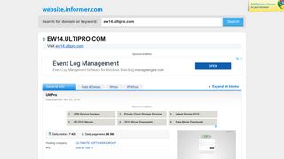 ew14.ultipro.com at Website Informer. UltiPro. Visit Ew 14 Ulti Pro.