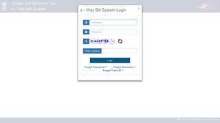 e - Way Bill System Login