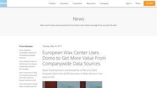 Press Release - European Wax Center Uses Domo to Get More ...