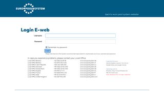 Login E-Web | Euro Pool System