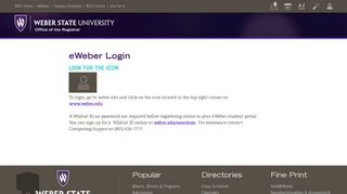 Login eWeber Portal - Weber State University