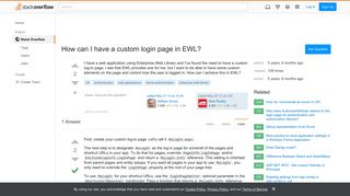 How can I have a custom login page in EWL? - Stack Overflow