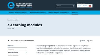 e-Learning modules | Electrical Workers Registration Board