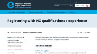 Apply for registration and licensing | Electrical Workers Registration ...