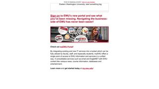 Welcome to MyEWU Portal! - Eastern Washington University