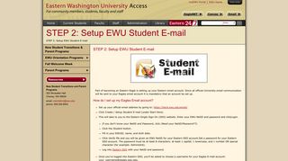 EWU | STEP 2: Setup EWU Student E-mail