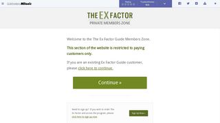 Private Members Zone | Ex Factor Guide | - Milonic