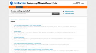 cPanel : Exabytes.my (Malaysia) Support Portal
