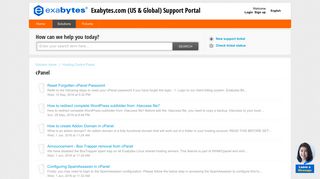 cPanel : Exabytes.com (US & Global) Support Portal