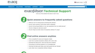 Technical Support | Exacq from Tyco Security Products