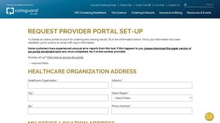 Order Cologuard Online -- Provider Portal Set-Up