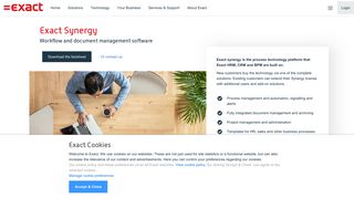 Exact Synergy, HR and CRM software for international projects | Exact