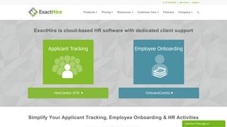ExactHire: Applicant Tracking, Employee Onboarding Software