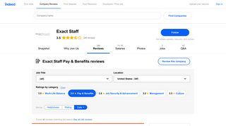 Working at Exact Staff: Employee Reviews about Pay & Benefits - Indeed