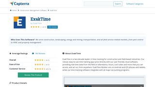 ExakTime Reviews and Pricing - 2019 - Capterra