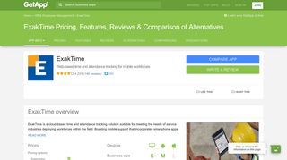 ExakTime Pricing, Features, Reviews & Comparison of Alternatives ...