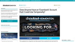 Does Anyone Have an 'Exambank' Account that I Could Use ...