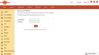 PREXAM: Login