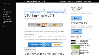 VTU Exam form 2018 - VTUsouls