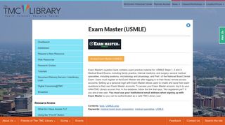 TMC Library | Exam Master (USMLE)