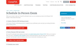 Schedule Exam | Testing | CompTIA IT Certifications