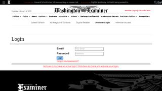 Login - Washington Examiner