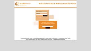 Welcome to Health and Wellness Examiner Portal - Login
