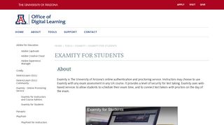 Examity for Students - ODL Tools - University of Arizona