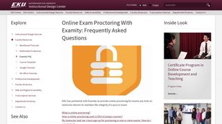 Online Exam Proctoring With Examity: Frequently Asked Questions ...