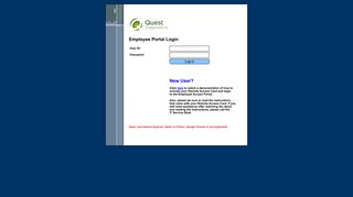 xQuest Diagnostics - Employee Access Portal Login
