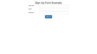 Testomato - Sign Up Form Example