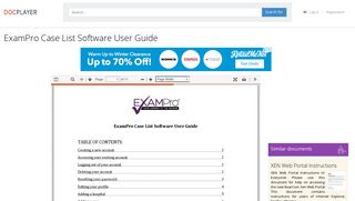 ExamPro Case List Software User Guide - PDF - DocPlayer.net