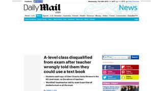 A-level class disqualified from exam after teacher wrongly told them ...