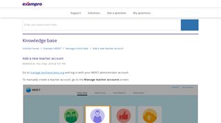 How to add a new teacher account in to the Exampro MERiT system ...