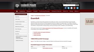 ExamSoft - Texas A&M Veterinary Medicine & Biomedical Sciences
