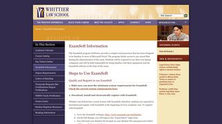 ExamSoft Information | Whittier Law School - A Southern California ...