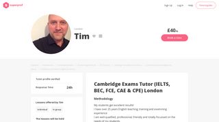 Tim - London,Greater London : Cambridge Exams Tutor (IELTS, BEC ...